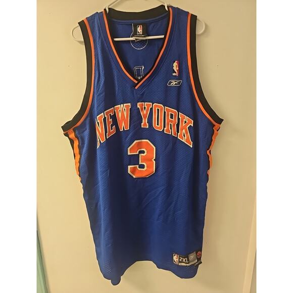 Vintage Reebok Authentic New York Knicks Stephon Marbury 3 Sewn Jersey Men’s 2XL - Picture 1 of 12